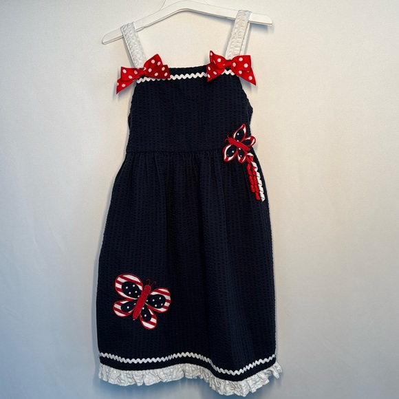 ❤️3/$30 Sophie Rose Patriotic Dress - Picture 1 of 7